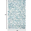 SAFAVIEH South Hampton Collection 8′ x 10′ Beige SHA302B Handmade Botanical Wool Area Rug(Blue)