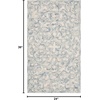 SAFAVIEH Trace Collection 8′ Round Brown/Ivory TRC103T Handmade Premium Wool Entryway Foyer Living Room Bedroom Kitchen Area Rug(Blue/Ivory)