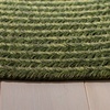 SAFAVIEH Washable Rug Outdoor Braided Collection – 5′ x 8′ Oval, Green, Handmade & Reversible, Non-Shedding & Easy to Clean, Ideal for Patio, Backyard, Mudroom (BRD315A)(Green)