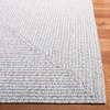 SAFAVIEH Washable Rug Outdoor Braided Collection – 5′ x 8′ Oval, Green, Handmade & Reversible, Non-Shedding & Easy to Clean, Ideal for Patio, Backyard, Mudroom (BRD315A)(Silver/Grey)