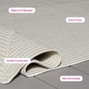 SAFAVIEH Washable Rug Outdoor Braided Collection – 5′ x 8′ Oval, Green, Handmade & Reversible, Non-Shedding & Easy to Clean, Ideal for Patio, Backyard, Mudroom (BRD315A)(Cream)