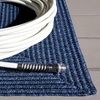 SAFAVIEH Washable Rug Outdoor Braided Collection – 5′ x 8′ Oval, Green, Handmade & Reversible, Non-Shedding & Easy to Clean, Ideal for Patio, Backyard, Mudroom (BRD315A)(Navy)
