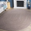 SAFAVIEH Braided Collection Area Rug – 5′ Round, Ivory & Beige, Handmade Woven Cotton, Boho Reversible Style, Ideal for Living Room, Bedroom, Dining Space (BRD256B)(Ivory/Beige)