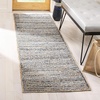 SAFAVIEH Cape Cod Collection Area Rug – 8′ x 10′ Oval, Natural & Blue, Handmade Flat Weave Jute, Ideal for High Traffic Areas in Living Room, Bedroom (CAP250A)(Natural/Blue)
