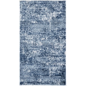 SAFAVIEH Amelia Collection Area Rug – 8′ x 10′, Ivory & Blue, Modern Abstract Design, Non-Shedding & Easy Care, Ideal for High Traffic Areas in Living Room, Bedroom (ALA700A)(Ivory/Dark Blue)