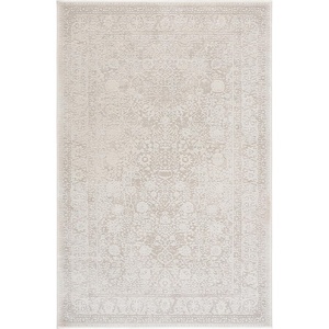 SAFAVIEH Area Rug 10′ Square – Reflection Collection – Large – Beige & Cream, Non-Shedding & Easy Cleaning, Ideal for Living Room, Bedroom (RFT663A)(White/Ivory)