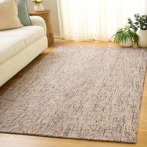 SAFAVIEH Area Rug 8×10 – Abstract Collection – Large – Light Grey & Ivory, Handmade Wool, Ideal for Living Room, Bedroom, Office, Dining Space (ABT468F)(Beige/Brown)