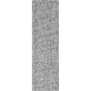 SAFAVIEH Area Rug 8×10 – Abstract Collection – Large – Light Grey & Ivory, Handmade Wool, Ideal for Living Room, Bedroom, Office, Dining Space (ABT468F)(Dark Grey/Ivory)