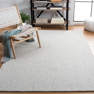 SAFAVIEH Area Rug 8×10 – Abstract Collection – Large – Light Grey & Ivory, Handmade Wool, Ideal for Living Room, Bedroom, Office, Dining Space (ABT468F)(Light Grey/Ivory)