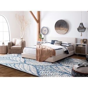 SAFAVIEH Area Rug 8×10 – Capri Collection – Large – Ivory & Blue, Handmade Wool, Ideal for Living Room, Bedroom, Office, Dining Space (CPR208A)(Grey/Ivory)