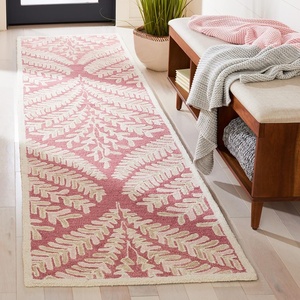 SAFAVIEH Area Rug 8×10 – Capri Collection – Large – Ivory & Blue, Handmade Wool, Ideal for Living Room, Bedroom, Office, Dining Space (CPR208A)(Pink/Ivory)