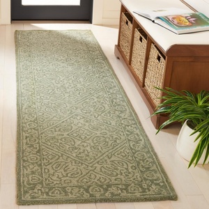 SAFAVIEH Area Rug 8×10 – Dip Dye Collection – Large – Navy Blue, Handmade Wool, Ideal for Living Room, Bedroom, Office, Dining Space (DDY151N)(Green)