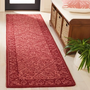 SAFAVIEH Area Rug 8×10 – Dip Dye Collection – Large – Navy Blue, Handmade Wool, Ideal for Living Room, Bedroom, Office, Dining Space (DDY151N)(Red)