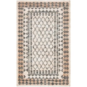 SAFAVIEH Area Rug 8×10 – Kilim Collection – Large – Ivory & Grey, Handmade Flat Weave Jute, Ideal for Living Room, Bedroom, Office, Dining Space (KLM755A)(Ivory/Grey)
