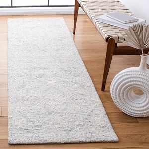 SAFAVIEH Area Rug 8×10 – Metro Collection – Large – Natural & Ivory, Handmade Wool, Ideal for Living Room, Bedroom, Dining Space (MET998A)(Light Blue / Ivory)