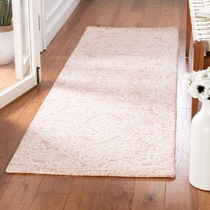 SAFAVIEH Area Rug 8×10 – Metro Collection – Large – Natural & Ivory, Handmade Wool, Ideal for Living Room, Bedroom, Dining Space (MET998A)(Pink/Ivory)