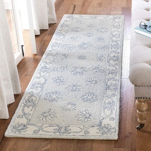 SAFAVIEH Area Rug 8×10 – Micro-Loop Collection – Large – Light Blue & Ivory, Handmade Wool, Ideal for Living Room, Bedroom, Office, Dining Space (MLP536L)(Light Blue / Ivory)