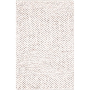 SAFAVIEH Area Rug 8×10 – Natura Collection – Large – Grey & Ivory, Handmade Wool, Ideal for Living Room, Bedroom, Dining Space (NAT182F)(Beige/Ivory)