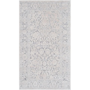 SAFAVIEH Area Rug 8×10 – Reflection Collection – Large – Cream & Ivory, Non-Shedding & Easy Cleaning, Ideal for Living Room, Bedroom, Dining Space (RFT667D)(Light Grey/Cream)