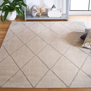SAFAVIEH Area Rug 8×10 – Revive Collection – Large – Green, Trellis Pattern, Non-Shedding & Easy Cleaning, Ideal for Living Room, Bedroom, Office, Dining Space (REV104Y)(Beige)