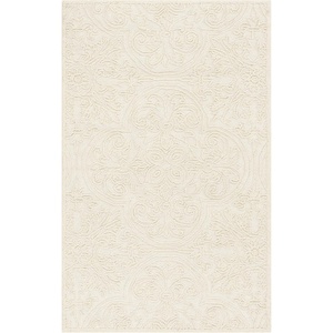 SAFAVIEH Area Rug 8×10 – Trace Collection – Large – Ivory, Handmade Wool, Ideal for Living Room, Bedroom, Office, Dining Space (TRC101C)(Ivory)
