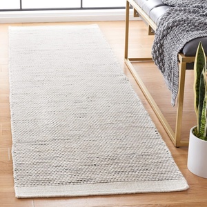 SAFAVIEH Area Rug 8×10 – Vermont Collection – Large – Ivory, Handmade Wool, Ideal for Living Room, Bedroom, Office, Dining Space (VRM807A)(Ivory/Black)