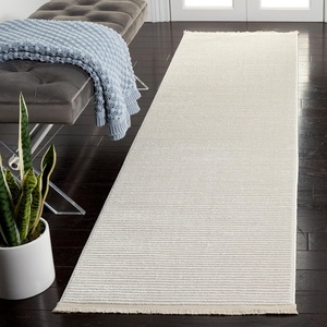 SAFAVIEH Area Rug 8×10 – Whisper Collection – Large – Ivory & Ivory, Stripe Design, Non-Shedding & Easy Cleaning, Ideal for Living Room, Bedroom, Office, Dining Space (WHS565A)(Ivory)