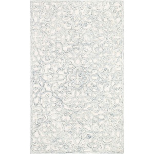 SAFAVIEH Trace Collection 8′ Round Brown/Ivory TRC103T Handmade Premium Wool Entryway Foyer Living Room Bedroom Kitchen Area Rug(Charcoal/Ivory)