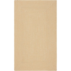 SAFAVIEH Washable Rug Outdoor Braided Collection – 5′ x 8′ Oval, Green, Handmade & Reversible, Non-Shedding & Easy to Clean, Ideal for Patio, Backyard, Mudroom (BRD315A)(Beige/Tan)