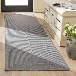 SAFAVIEH Washable Rug Outdoor Braided Collection – 5′ x 8′ Oval, Green, Handmade & Reversible, Non-Shedding & Easy to Clean, Ideal for Patio, Backyard, Mudroom (BRD315A)(Dark Grey)