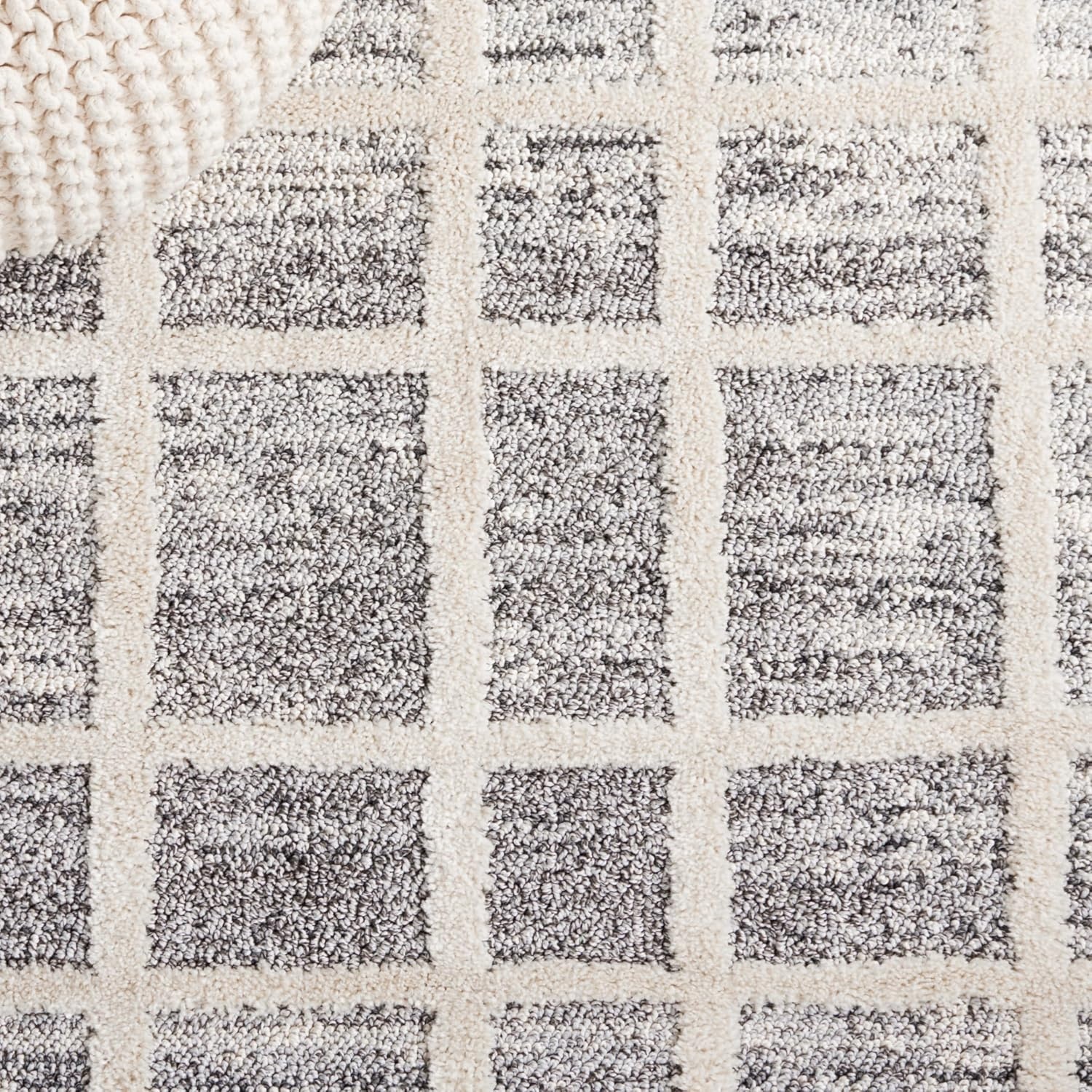 image:imageMartha Stewart x SAFAVIEH Area Rug Collection 8 x 10 Dark Grey amp Ivory NonShedding amp Easy Cleaning Ideal for Living Room Bedroom Office Dining Space MSR0755FDark GreyIvory