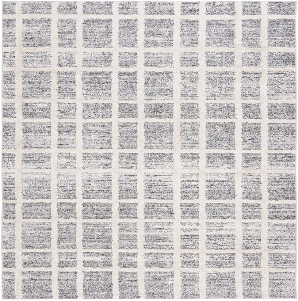 image:imageMartha Stewart x SAFAVIEH Area Rug Collection 8 x 10 Dark Grey amp Ivory NonShedding amp Easy Cleaning Ideal for Living Room Bedroom Office Dining Space MSR0755FDark GreyIvory