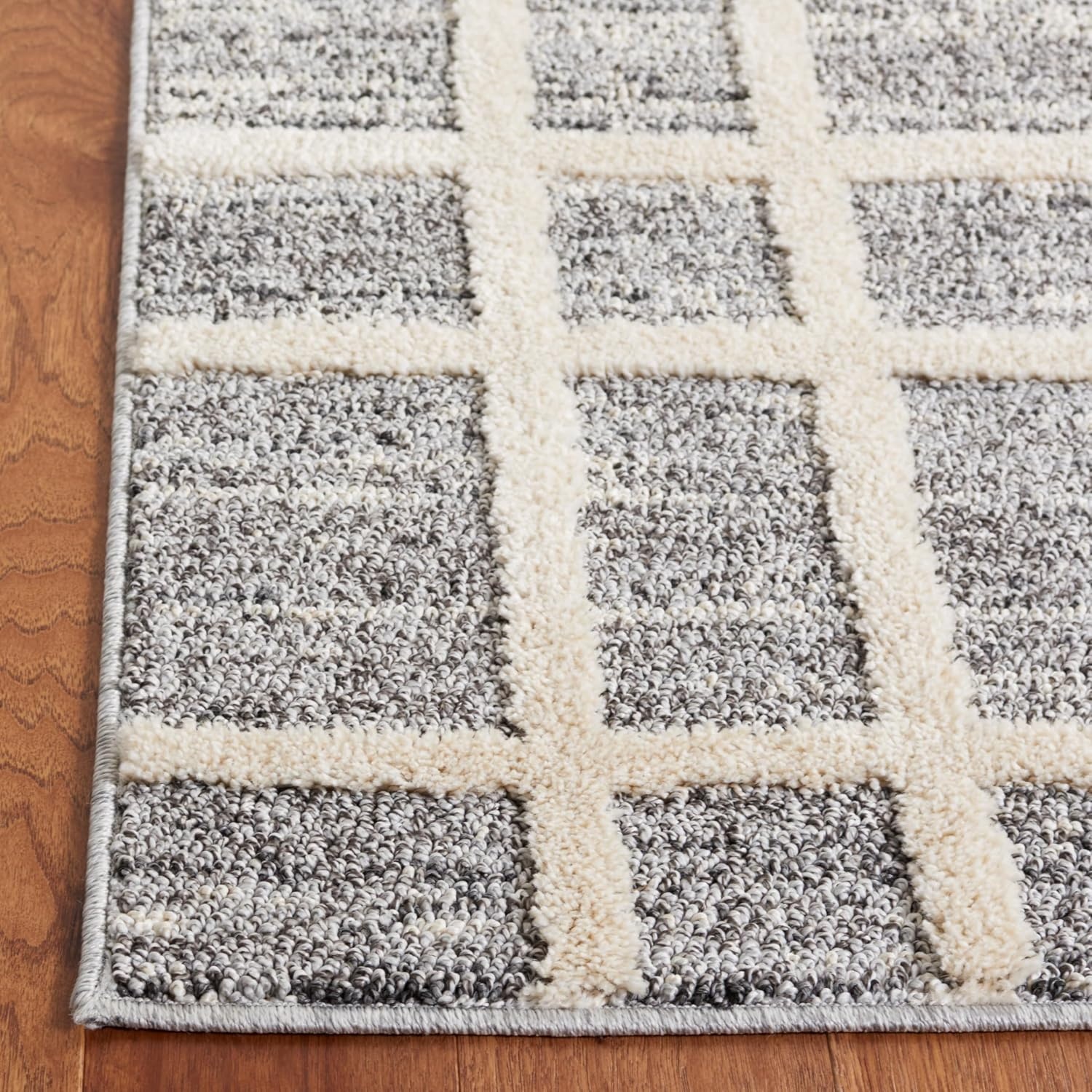 image:imageMartha Stewart x SAFAVIEH Area Rug Collection 8 x 10 Dark Grey amp Ivory NonShedding amp Easy Cleaning Ideal for Living Room Bedroom Office Dining Space MSR0755FDark GreyIvory