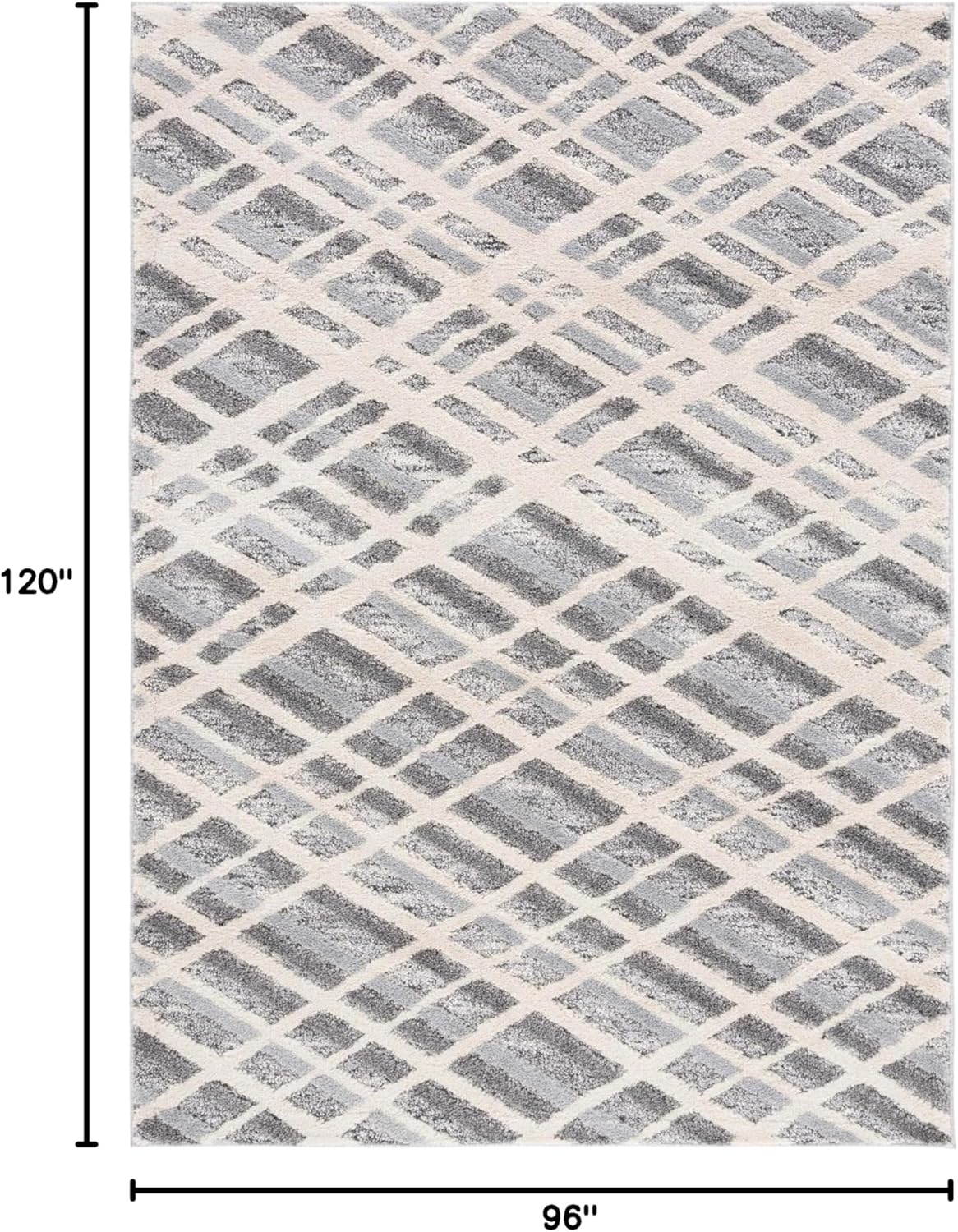 image:imageMartha Stewart x SAFAVIEH Area Rug Collection 8 x 10 Ivory Grey amp Dark Grey NonShedding amp Easy Cleaning Ideal for Living Room Bedroom Office Dining Space MSR0753AIvory GreyDark Grey