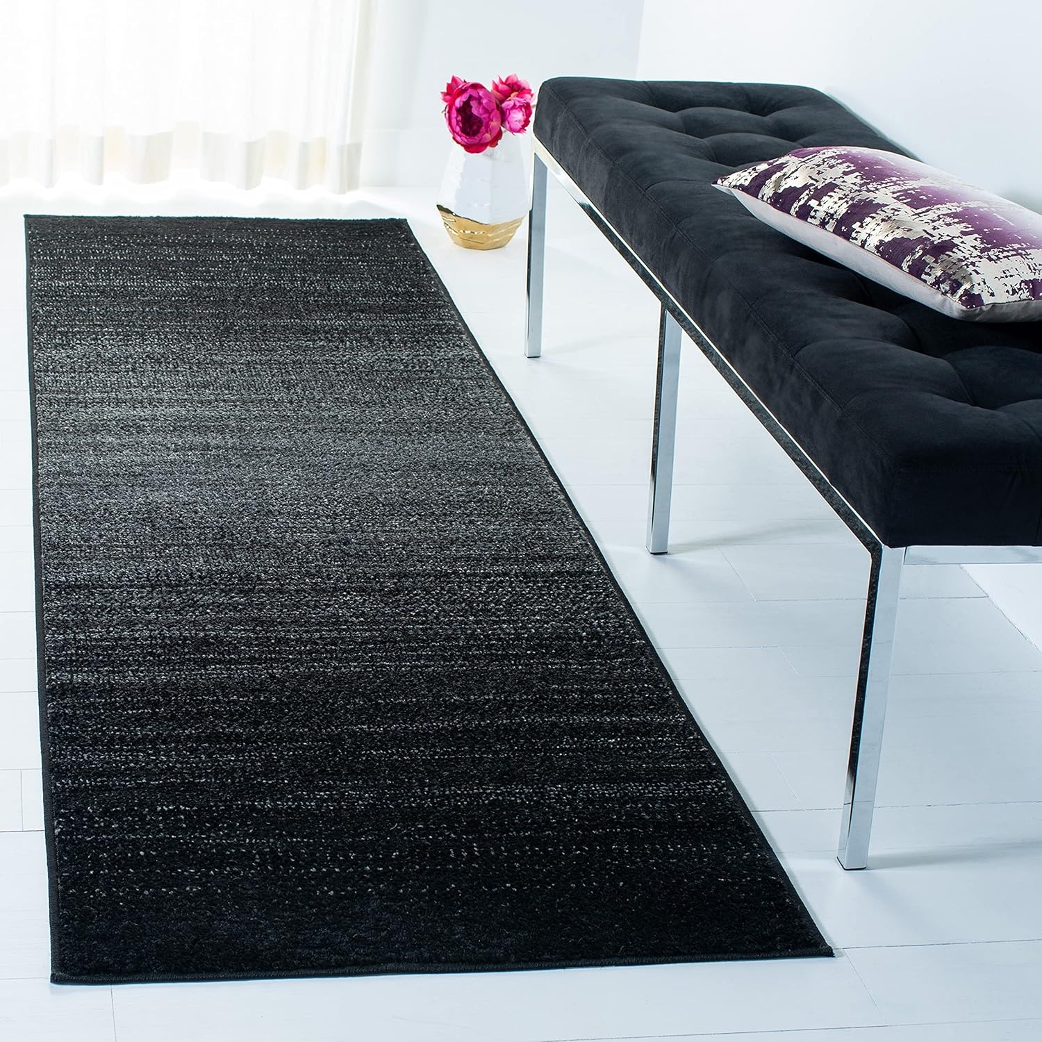 image:imageSAFAVIEH Adirondack Collection Area Rug 10 x 14 Black amp Grey Modern Design NonShedding amp Easy Care Ideal for High Traffic Areas in Living Room Bedroom ADR183FBlackGrey