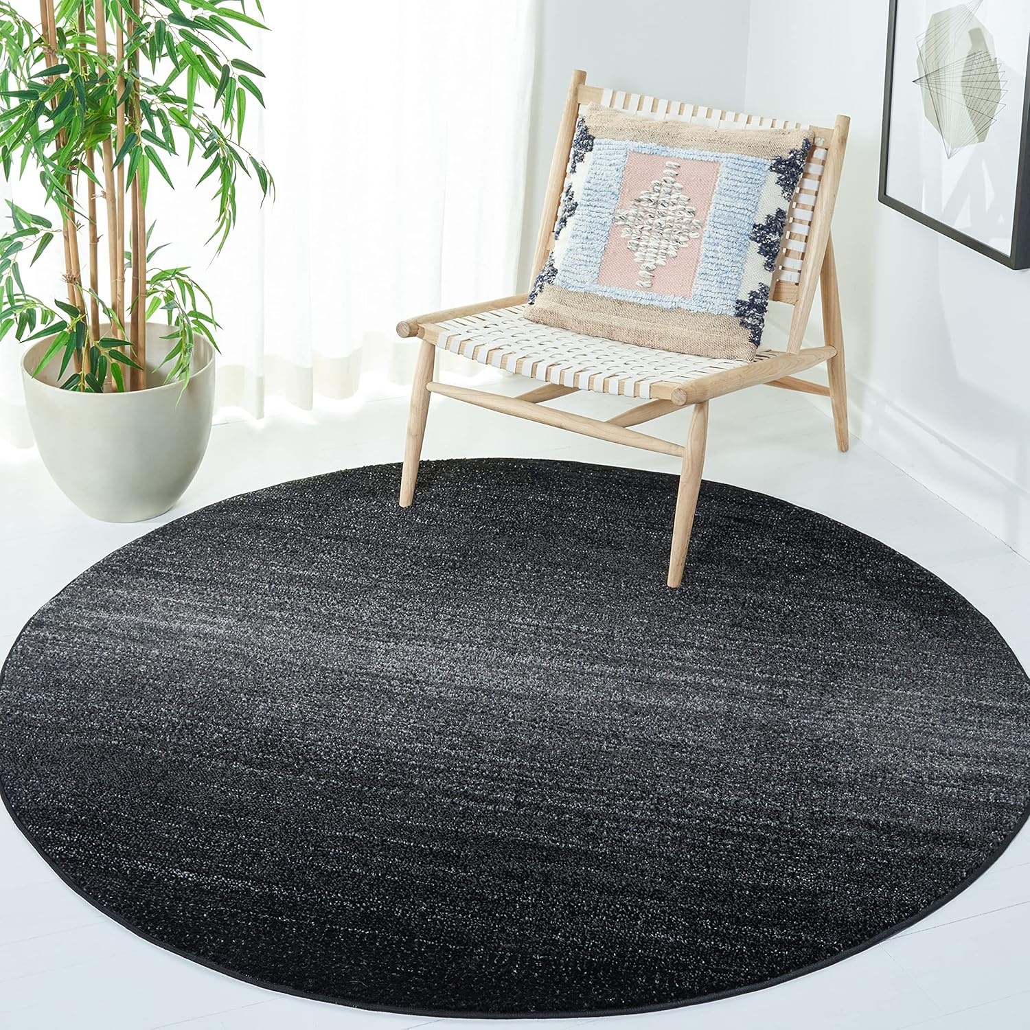 image:imageSAFAVIEH Adirondack Collection Area Rug 10 x 14 Black amp Grey Modern Design NonShedding amp Easy Care Ideal for High Traffic Areas in Living Room Bedroom ADR183FBlackGrey