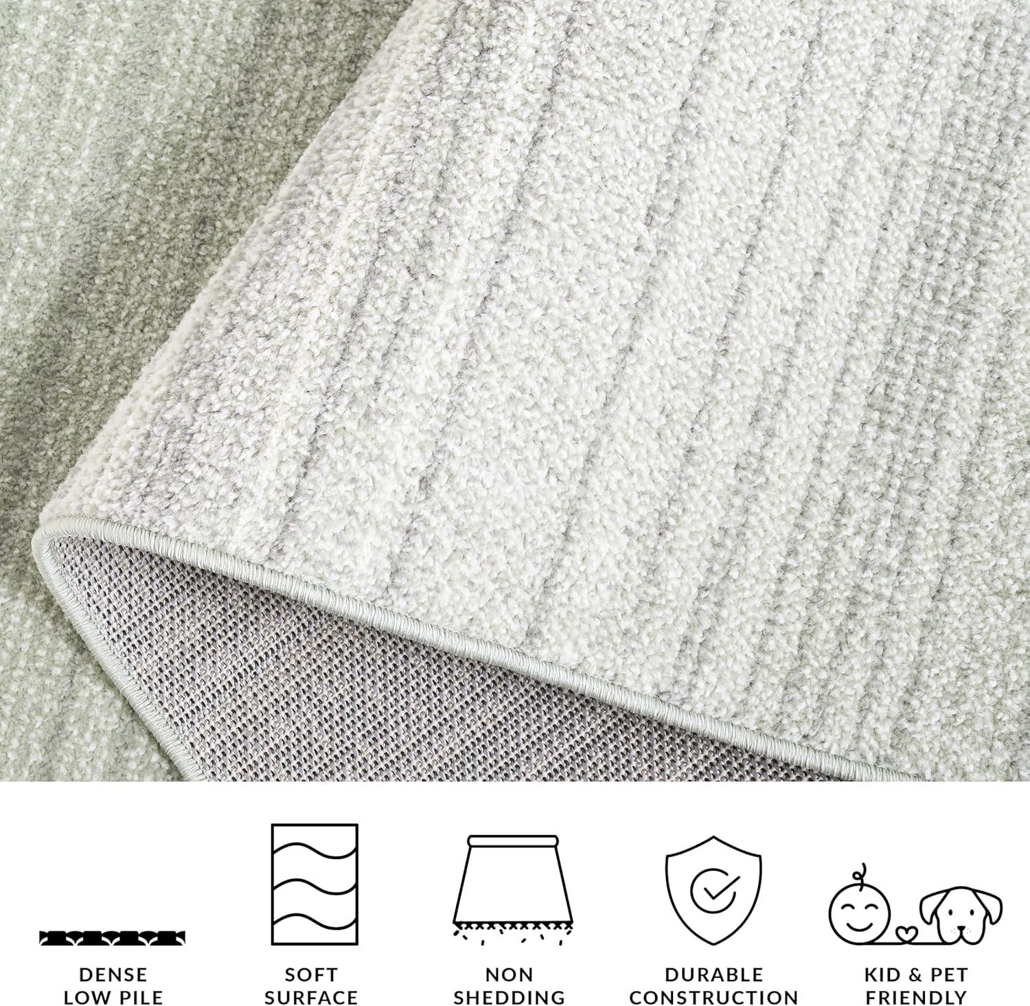 image:imageSAFAVIEH Adirondack Collection Area Rug 10 x 14 Black amp Grey Modern Design NonShedding amp Easy Care Ideal for High Traffic Areas in Living Room Bedroom ADR183FSageGrey