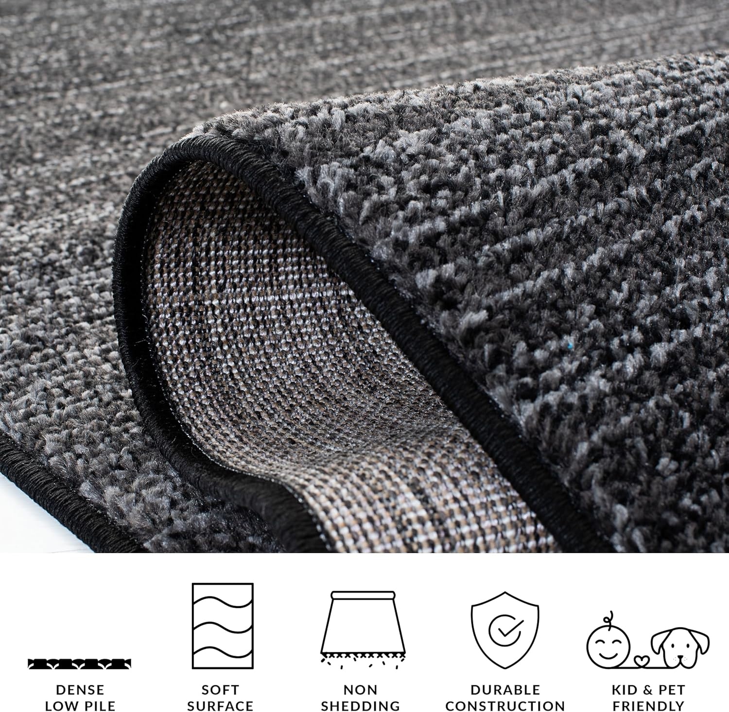 image:imageSAFAVIEH Adirondack Collection Area Rug 10 x 14 Black amp Grey Modern Design NonShedding amp Easy Care Ideal for High Traffic Areas in Living Room Bedroom ADR183FBlackGrey