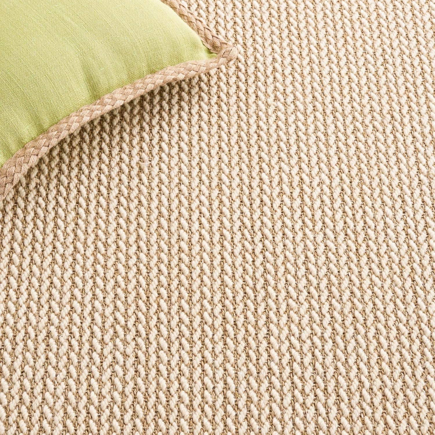 image:imageSAFAVIEH Area Rug 10x14 Natural Fiber Collection Large Beige Sisal amp Wool Woven Design with Border NF475BBeige