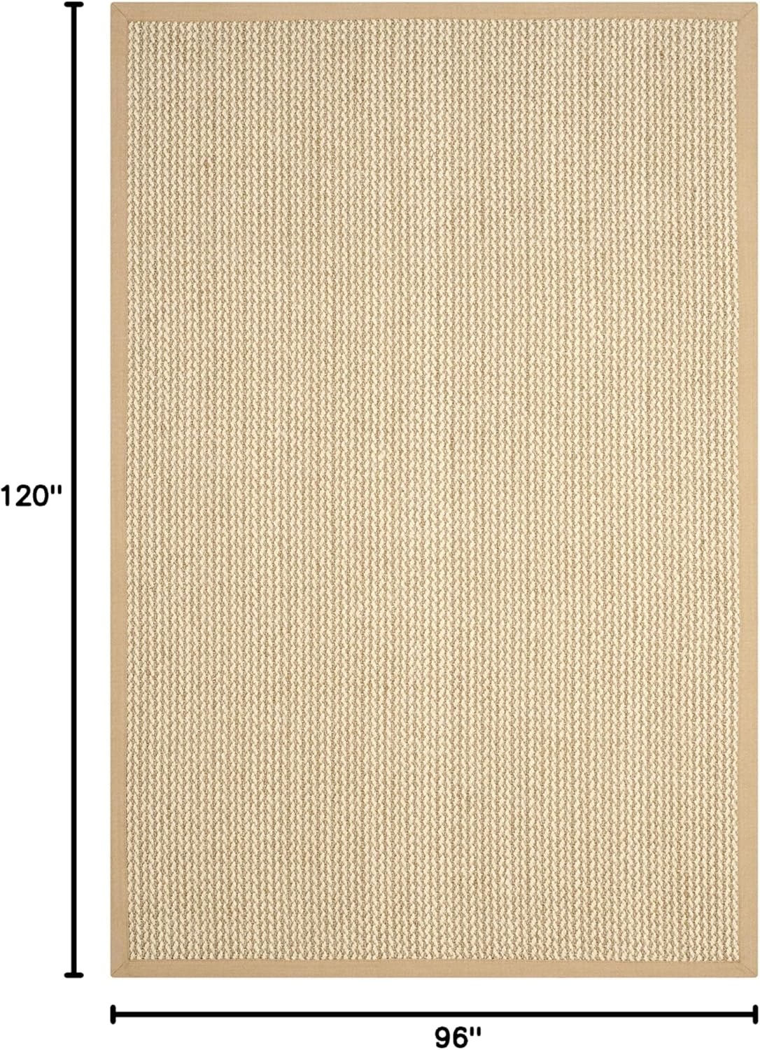 image:imageSAFAVIEH Area Rug 10x14 Natural Fiber Collection Large Beige Sisal amp Wool Woven Design with Border NF475BBeige