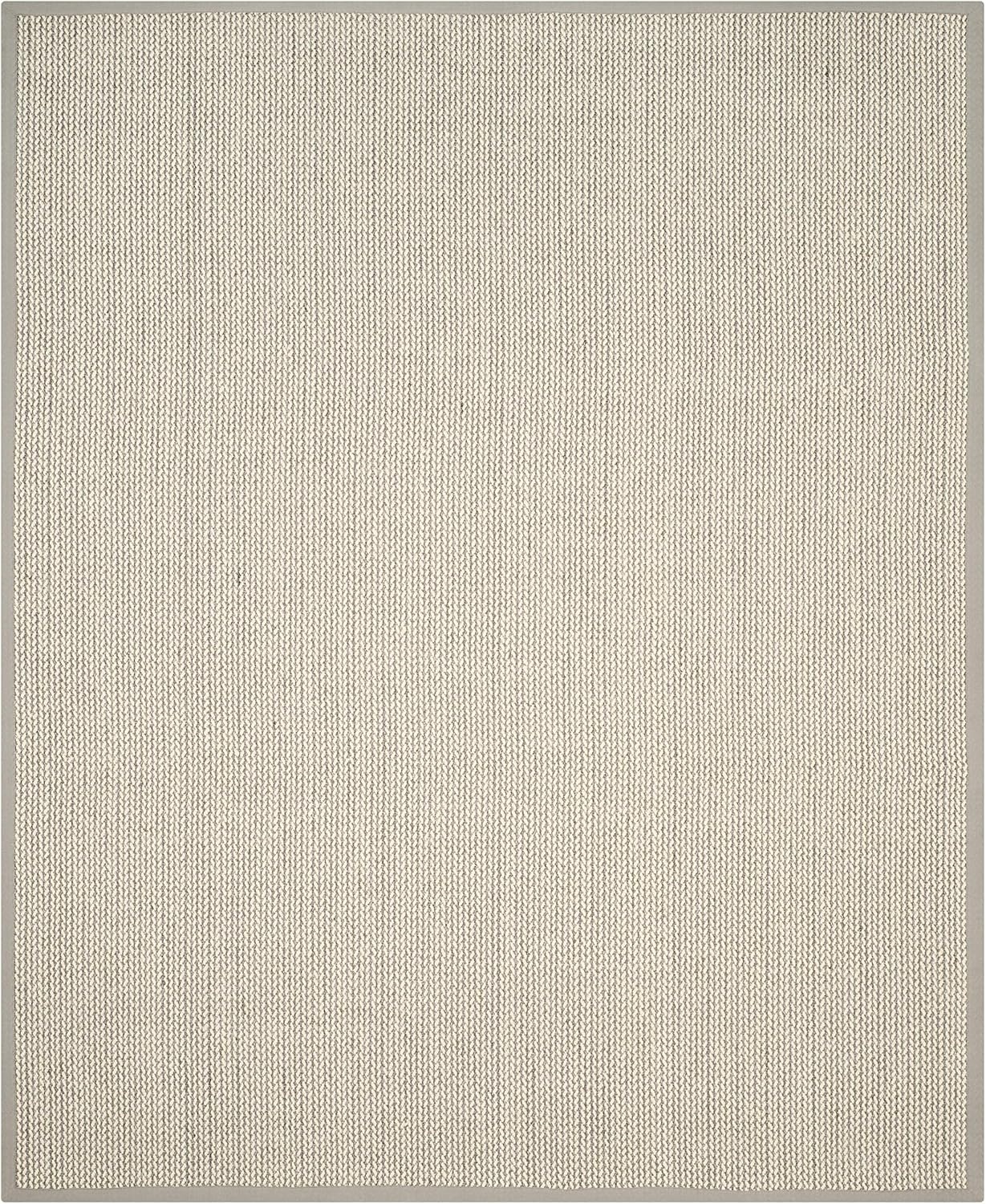 image:imageSAFAVIEH Area Rug 10x14 Natural Fiber Collection Large Beige Sisal amp Wool Woven Design with Border NF475BGrey
