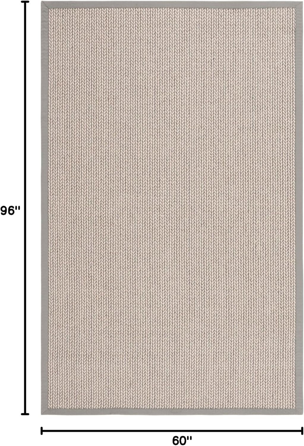 image:imageSAFAVIEH Area Rug 10x14 Natural Fiber Collection Large Beige Sisal amp Wool Woven Design with Border NF475BGrey