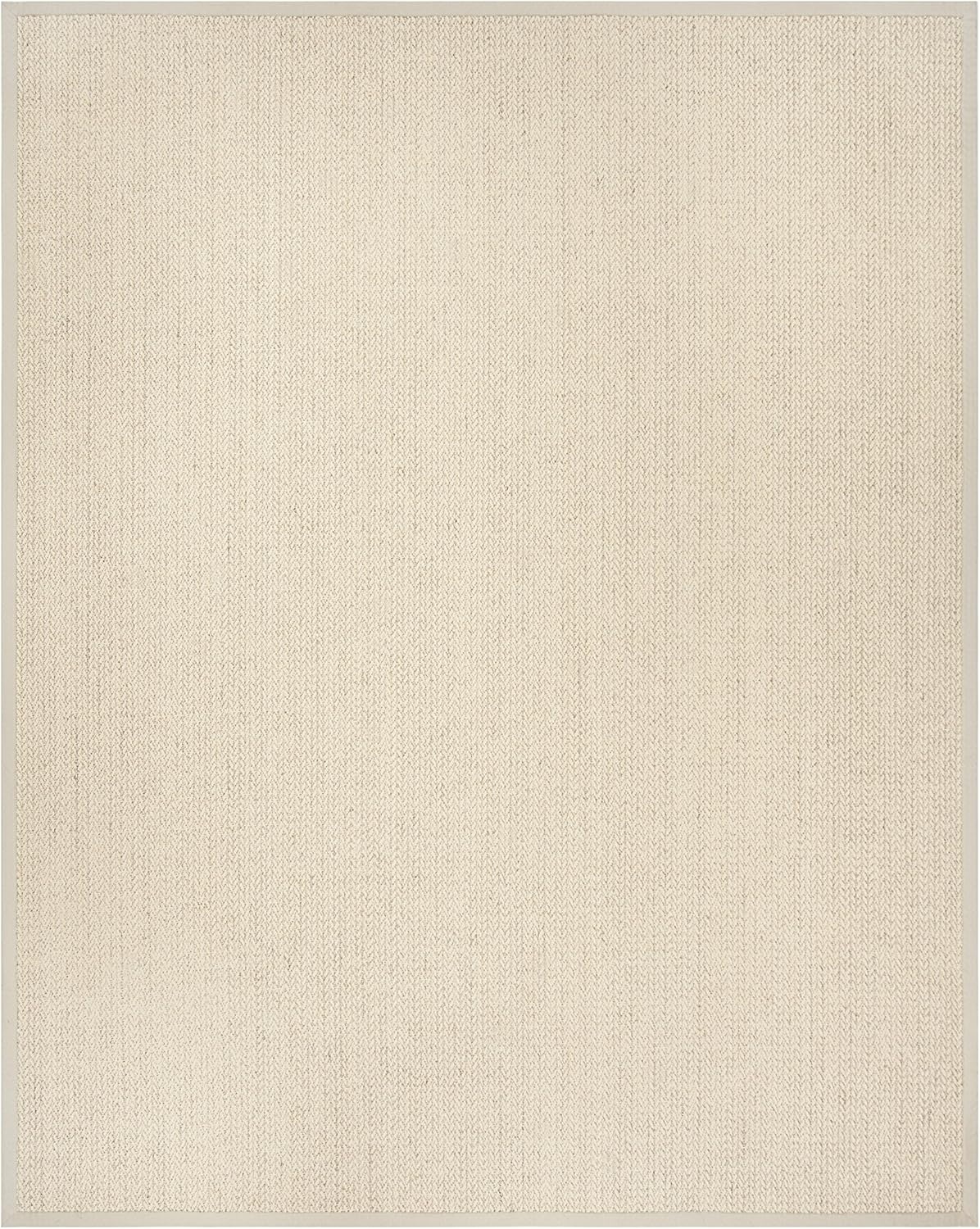 image:imageSAFAVIEH Area Rug 10x14 Natural Fiber Collection Large Beige Sisal amp Wool Woven Design with Border NF475BLight Grey