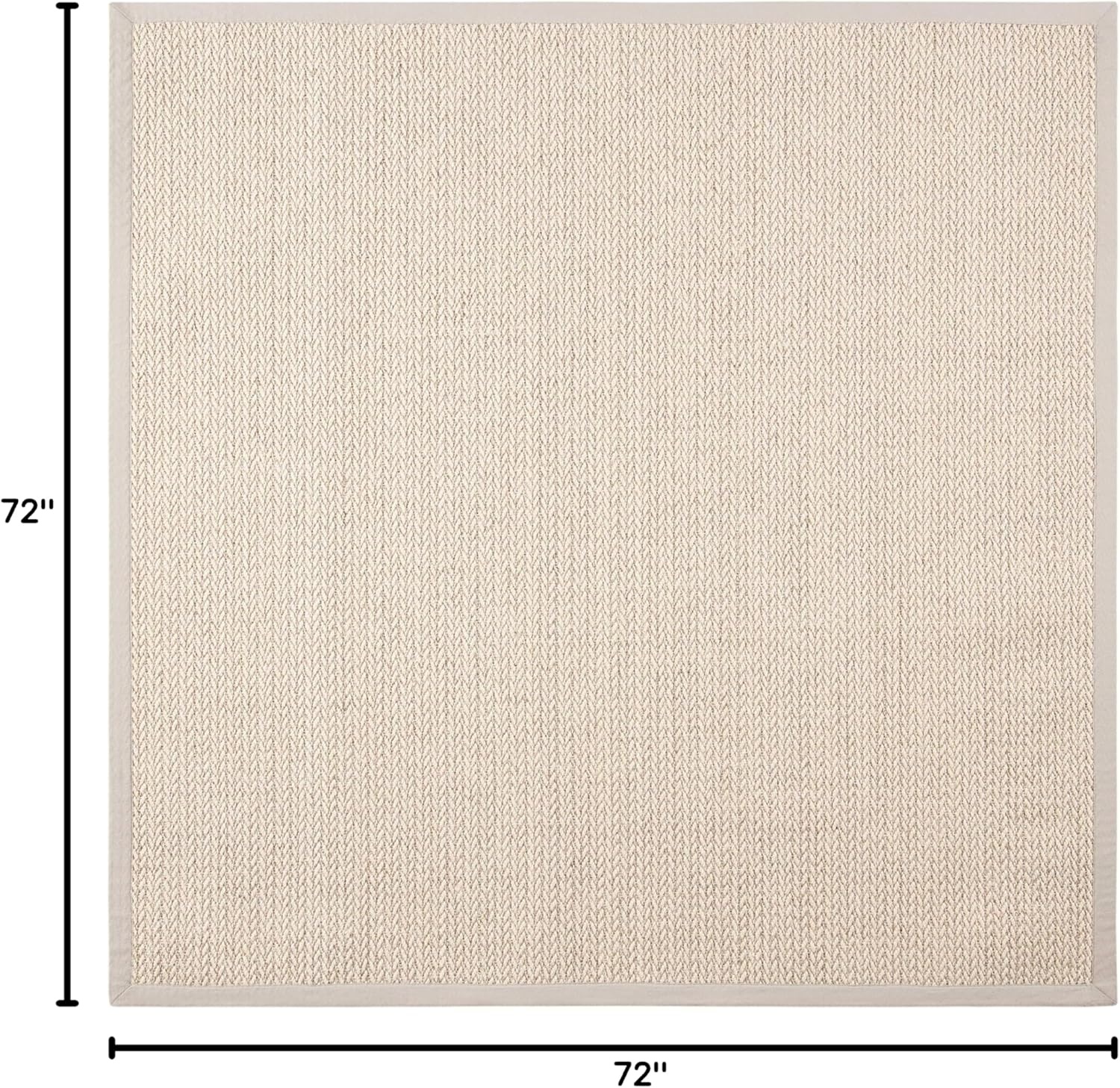 image:imageSAFAVIEH Area Rug 10x14 Natural Fiber Collection Large Beige Sisal amp Wool Woven Design with Border NF475BLight Grey