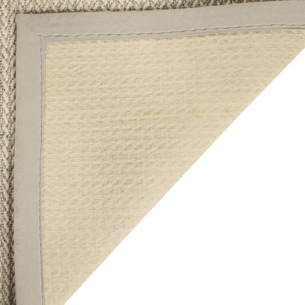 image:imageSAFAVIEH Area Rug 10x14 Natural Fiber Collection Large Beige Sisal amp Wool Woven Design with Border NF475BLight Grey