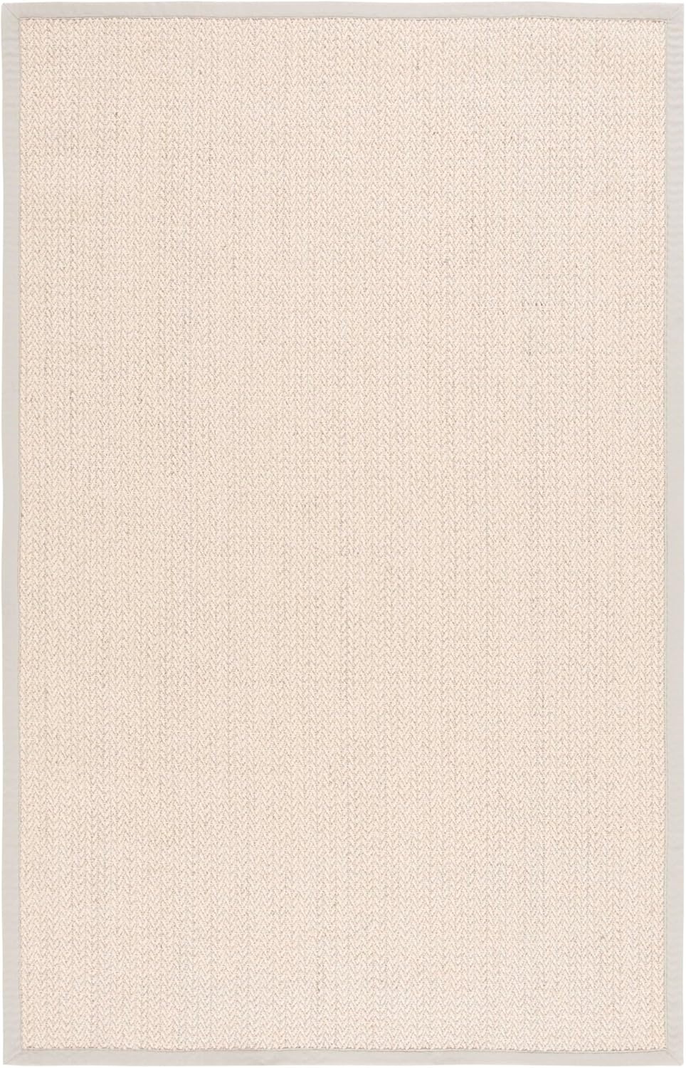 image:imageSAFAVIEH Area Rug 10x14 Natural Fiber Collection Large Beige Sisal amp Wool Woven Design with Border NF475BLight Grey