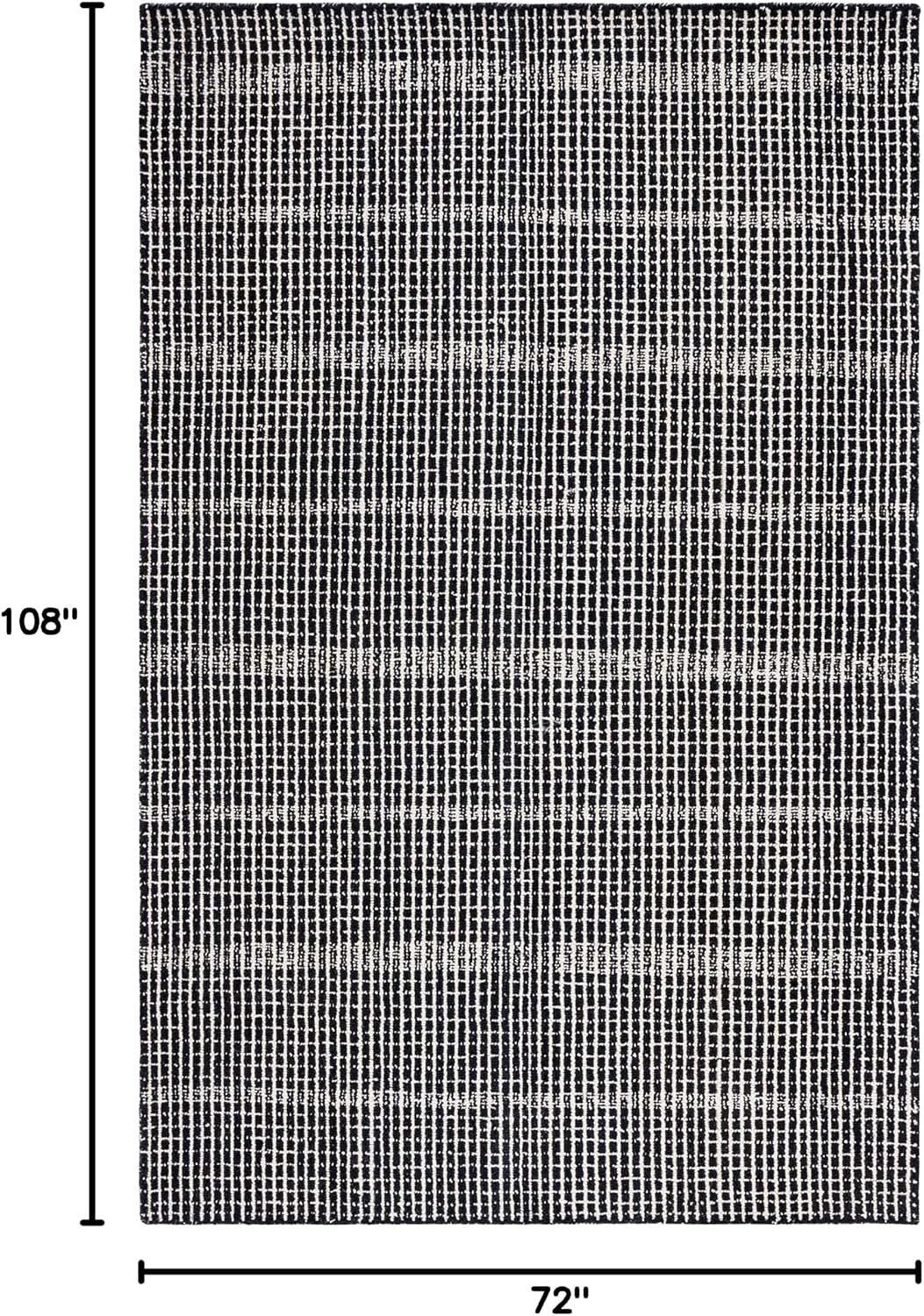 image:imageSAFAVIEH Area Rug 8x10 Abstract Collection Large Black amp Ivory Handmade Wool Ideal for Living Room Bedroom Office Dining Space ABT482ZBlackIvory
