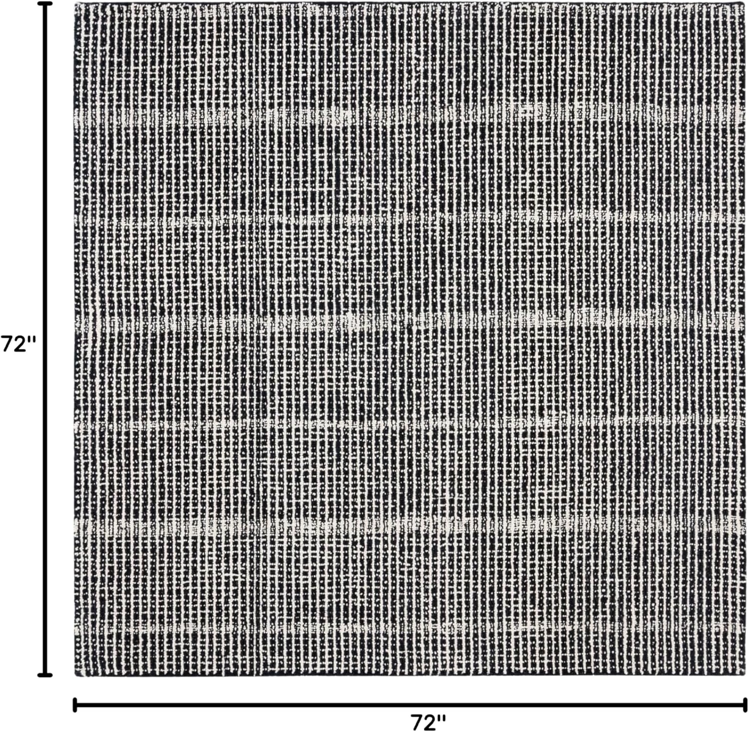 image:imageSAFAVIEH Area Rug 8x10 Abstract Collection Large Black amp Ivory Handmade Wool Ideal for Living Room Bedroom Office Dining Space ABT482ZBlackIvory