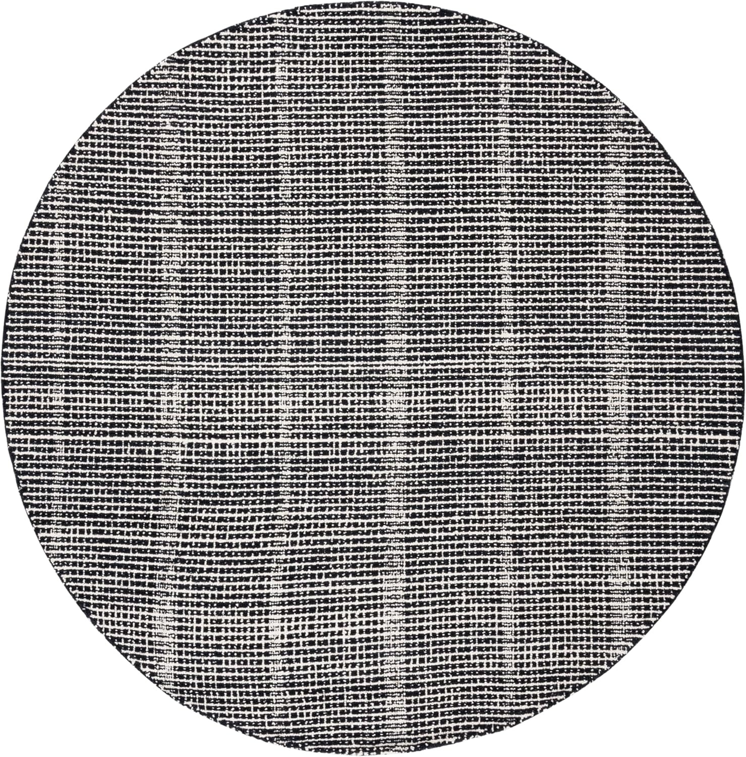 image:imageSAFAVIEH Area Rug 8x10 Abstract Collection Large Black amp Ivory Handmade Wool Ideal for Living Room Bedroom Office Dining Space ABT482ZBlackIvory
