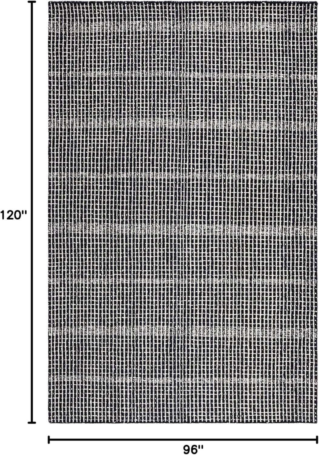 image:imageSAFAVIEH Area Rug 8x10 Abstract Collection Large Black amp Ivory Handmade Wool Ideal for Living Room Bedroom Office Dining Space ABT482ZBlackIvory